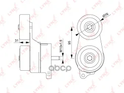 ���������� ����� ��������� ������������ Honda Pilot / Acura MDX (YD1) 00-06 / J35A / D=76 / ALT LYNXauto ���. PT3168 LYNXauto PT3168 ����