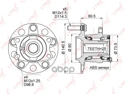 ������� ������ | ��� ����/��� | Mitsubishi Lancer (CY_) 07-14 / Outlander XL (CW_W) 06-13 / ASX (GA_W) 10-14 LYNXauto ���. WH1021 WH1021 ����