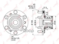 ������� ������ | ����� ����/��� | Mitsubishi Pajero (V8_, V9_) 07- / Pajero Sport (KH8W) 09- / L200 (KA_T, KB_T) 05- LYNXauto ���. WH1126 WH1126 ����