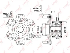 ������� ������ | ��� ����/��� | Mitsubishi Pajero (V6_, V7_, V8_, V9_) 00- / Pajero Sport (K9_) 98-08 LYNXauto ���. WH1121 WH1121 ����