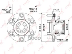 ������� ������ | ����� ����/��� | Mitsubishi Pajero / Montero (V87W, V97W) 06- LYNXauto ���. WH1137 WH1137 ����