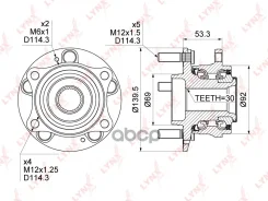 ������� ������ | �����/��� ����/��� | Hyundai Santa Fe (CM, DM) 06- / Kia Sorento (XM) 09-14 [+ABS] LYNXauto ���. WH1168 WH1168 ����