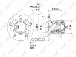 ������� ������ | ��� ���� | Toyota Camry (_V3_, _V4_) 01-11 / Kluger V (-U2_) 00-07 LYNXauto ���. WH1217 WH1217 ����