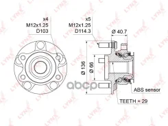������� ������ | ����� ����/��� | Nissan X-Trail (_T31) 07-15 / Qashqai (J10E) 07-13 / Juke (_F15) 10- LYNXauto ���. WH1196 LYNXauto WH1196 ����