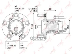 ������� ������ | ��� ����/��� | Kia Cerato (TD) 09-13 [+ABS] LYNXauto ���. WH1244 WH1244 ����