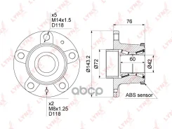 ������� ������ | ��� ����/��� | Fiat Ducato 06- / Peugeot Boxer 06- / Citroen Relay / Jumper 06- [+ABS] LYNXauto ���. WH1243 LYNXauto WH1243 ����