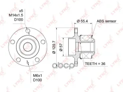 ������� ������ | ����� ����/��� | Skoda Fabia (6Y2,5J) 99- / Roomster (5J) 06- LYNXauto ���. WH1308 WH1308 ����