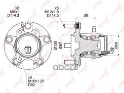 ������� ������ | ��� ����/��� | Hyundai iX20 (JC) 10- / Kia Soul (AM) 09- [+ABS] LYNXauto ���. WH1381 WH1381 ����