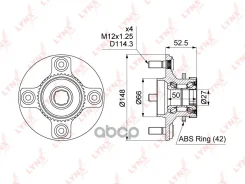 ������� ������ | ��� ����/��� | Nissan Almera (B10) 06-12 [+ABS] LYNXauto ���. WH1458 LYNXauto WH1458 ����