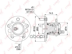 ������� ������ | ��� ���� | Toyota Camry / Hybrid (_V5_) 11- [+ABS] LYNXauto ���. WH1494 WH1494 ����