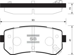������� ��������� ������ Hyundai Accent, Kia Rio 1.4i/1.6i 16V/1.5CRDi 05 SP1406 Sangsin Brake SP1406 SP1406 ����