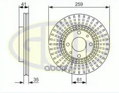 ���� ���� REN 19/Kangoo/Megane I/DAC Logan/NIS Kubistar 1.2-2.0 89- ��� ���� 259X20.7 REN 19/Kangoo/Megane I/DAC Logan/NIS Kubistar 1.2-2.0 89 G. U. D...