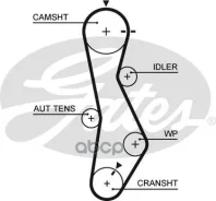 ������ ��� Hyundai Accent 1.5 CRD 01-, Elantra 2.0 CRD 01-, Santa FE 2.0 01- Gates ���. 5579XS 123x28 Gates 5579XS ����