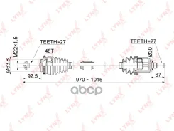 ������ � ����� | ����� ���� | Hyundai Sonata YF (10-14) 2.0 / KIA Optima TF (10-15) 2.0 [6AT] (FR RH) LYNXauto ���. CD1067A CD1067A ����