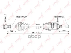 ������ � ����� | ����� ��� | Nissan X-Trail (T31) 2.5 07- / = FR LH LYNXauto ���. CD1123 CD1123 ����