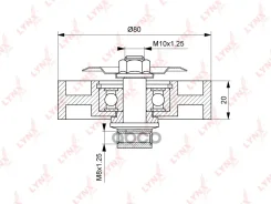 ����� �������� ���������� ����� Toyota LAND Cruiser 100 (HDJ10_) 4.2TD 98- / AC / Viscous Heater LYNXauto ���. PB5046 PB5046 ����