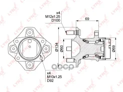 ������� ������ | ��� ����/��� | Nissan Tiida (_C11) 05-11 / Bluebird Sylphy (G11) 05-09 / Cube (Z12) 09- / Wingroad (Y12) 05- [+ABS] LYNXauto ���. WH1...