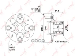 ������� ������ | ��� ����/��� | Honda Fit / Jazz (GD1, GD3) 01-07 [+ABS] LYNXauto ���. WH1079 WH1079 ����