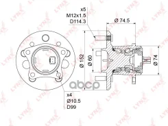 ������� ������ | ��� ��� | Toyota Camry (_V3_, _V4_) 01-11 / Kluger V (-U2_) 00-07 LYNXauto ���. WH1216 WH1216 ����