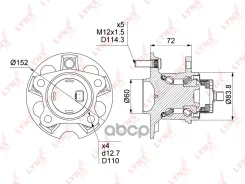 ������� ������ | ��� ��� | Toyota Harrier (_U35) 03-08 / Highlander (_U25) 03-07 / Lexus RX (_U35) 03-08 [+ABS] LYNXauto ���. WH1503 WH1503 ����