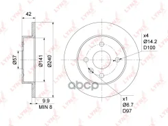 ���� ��������� ��������������� (240x10) | ��� | OPEL Astra F-H 1.2-2.0D 98- / Meriva 1.4-1.6 03-10 LYNXauto ���. BN1118 LYNXauto BN1118 ����