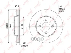 ���� ��������� ������������� (260x22) | ����� | Nissan Micra(K12) 1.2 03- / Tiida 1.5-1.8 05- / AD(Y12) 1.6 08- / Bluebird Sylphy(G11) 1.5-2.0 05- / C...