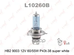 ����� HB2 9003 12V 60/55W P43T-38 Super White HB2 9003 12V 60/55W P43T-38 SUPE White LYNXauto ���. L10260B L10260B ����