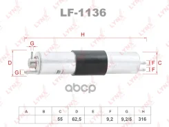 ������ ��������� BMW 3(E46) 1.6-3.0 00 / Z3(E36) 2.2-3.0 00 LYNXauto ���. LF1136 LF1136 ����