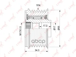 ����� ���������� ���� ���������� Nissan Qashqai / +2 (J10, JJ10) 1.6 07- / ALT LYNXauto ���. PA1173 LYNXauto PA1173 ����