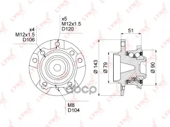 ������� ������ | ����� ����/��� | BMW 5 (E60, E61) 03-10 / BMW 6 (E63, E64) 04-10 LYNXauto ���. WH1039 LYNXauto WH1039 ����