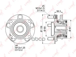 ������� ������ | ����� ����/��� | Mitsubishi Lancer (C_9A) 01-07 / Chariot Grandis (N_6W) 99-03 LYNXauto ���. WH1112 WH1112 ����