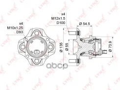 ������� ������ | ��� ����/��� | Toyota Corolla / Fielder (_E12_) 00-06 (Japan) LYNXauto ���. WH1133 WH1133 ����