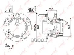 ������� ������ | ��� ����/��� | Hyundai Santa Fe (CM, DM) 06- / Kia Sorento (XM) 09-14 [+ABS] LYNXauto ���. WH1242 WH1242 ����