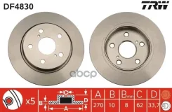 ���� ��������� | ��� | Toyota Auris (_E15_) 1.6 (ZRE151_) 03.2007 - 09.2012 Toyota Auris (_E15_) 1.4 (ZZE150_) 03.2007 - 09.2012 TRW ���. DF4830 TRW D...
