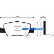 ������� �������� �. Toyota Auris all 07 Sangsin Brake SP1501 SP1501SNS GDB3480=FDB4048=1356 02 [0446602180] ! SP1501 ����