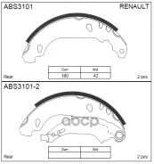 ������� ��������� ���������� | ��� | Renault Logan I (LS_) 1.4 09.2004 - Renault Sandero/Stepway I (BS_) 1.4 02.2009 - Allied Nippon ���. ABS3101 ABS3...