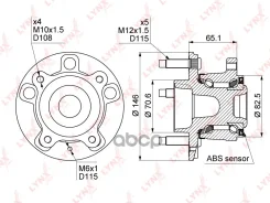 ������� ������ | ��� ����/��� | Opel Astra J 09- / Chevrolet Cruze 09- (16) LYNXauto ���. WH1116 WH1116 ����
