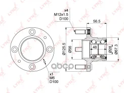 ������� ������ | ��� ����/��� | Mitsubushi Lancer (CK_) 95-00 [+ABS] LYNXauto ���. WH1128 WH1128 ����