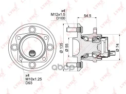 ������� ������ | ��� ����/��� | Toyota Corolla (_E12_) 01-06 (EURO) / Sienta (NCP8_) 11- LYNXauto ���. WH1019 LYNXauto WH1019 ����