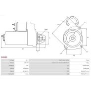 ������� Hyundai ix35 09-13 / Santa Fe 09-21 (1,2 kW/ Z=11/ ������ Delco) AS S1068S S1068S ����