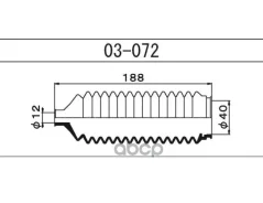 ������� ������� ����� /12*40*188/ Subaru GC1, �GC4, �GC6, �GC8, �GF1, �GF3, �GF6, �GF8, �GFA 1-56 (Maruichi) ���. 03072 03072 ����