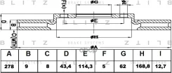 ���� ��������� | ��� | Suzuki SX4 06-FIAT Sedici 06- Blitz ���. BS0451 BS0451 ����