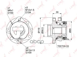 ������� ������ | ����� ����/��� | Opel Astra G 98-05 / Zafira A (F75_) 99-05 [+ABS] 4 ������� LYNXauto ���. WH1146 WH1146 ����