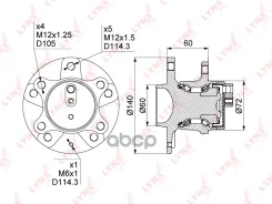 ������� ������ | ��� ����/��� | Suzuki SX-4 06- / Fiat Sedici 06- 5 ������ [+ABS] LYNXauto ���. WH1303 LYNXauto WH1303 ����