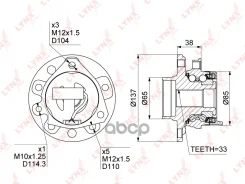 ������� ������ | ����� ����/��� | Opel Astra G 98-05 / Zafira A (F75_) 99-05 [+ABS] 5 ������ LYNXauto ���. WH1135 WH1135 ����