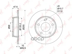 ���� ��������� ��������������� (255x10) | ��� | Audi A6 1.8T-2.0 97-05 / Allroad 2.5D-4.2 00-05 LYNXauto ���. BN1197 LYNXauto BN1197 ����