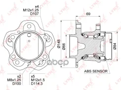������� ������ | ��� ����/��� | Nissan Qashqai 13- (2WD) [+ABS] LYNXauto ���. WH1514 WH1514 ����