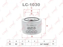 ������ �������� LADA 2108-2112/Priora/Kalina/Granta�/Vesta LADA 08-09 LYNXauto ���. LC1030 LC1030 ����