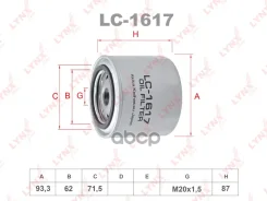 ������ �������� Volvo 340-360 1.4-1.7 82-91 / 440/460/480 1.6-2.0 88-96 LYNXauto ���. LC1617 LC1617 ����