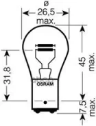 ���� � ������������, ����� ����������� ����������� ��������� 24V 18/5W BAY15D Osram ���. 7244 7244 ����